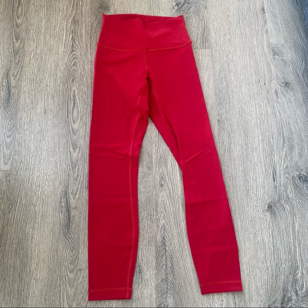 Lululemon WunderUnder Leggings in Red